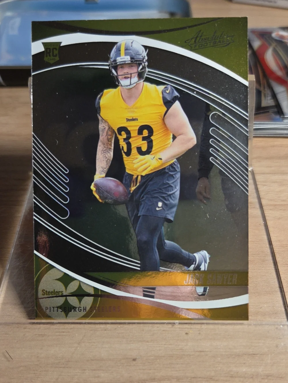 2025 Panini Jack Sawyer Trading Card - Yellow and Black Pittsburgh Steelers